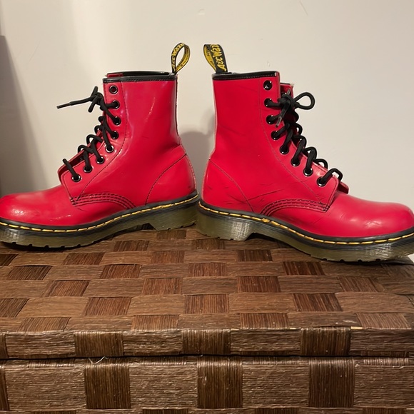 Doc Martens Cherry Red 1460L Size 6 - Picture 3 of 11
